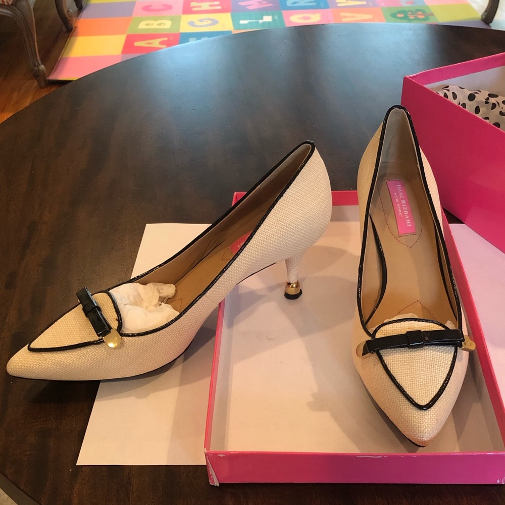 Isaac Mizrahi Light Natural Texture Janis Heel